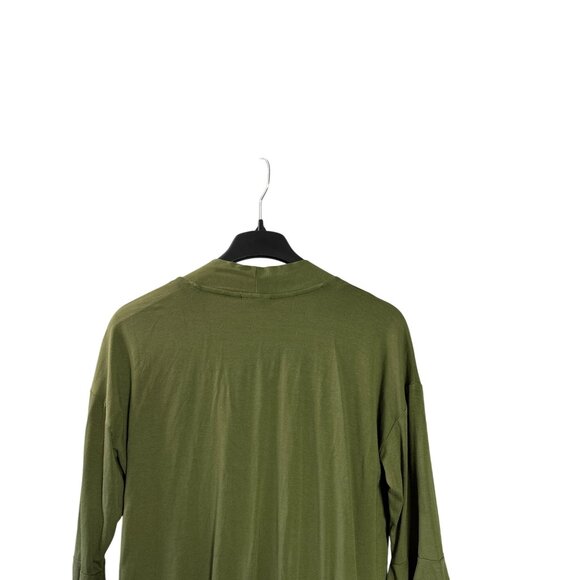 Kim Rogers Open Front Cardigan Olive Green Bell Sleeve Size M New - Picture 5 of 8